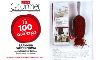 2012 | The “100 best Greek products” of the year. NEKTAR Greek coffee , wins the 1st place in the category!